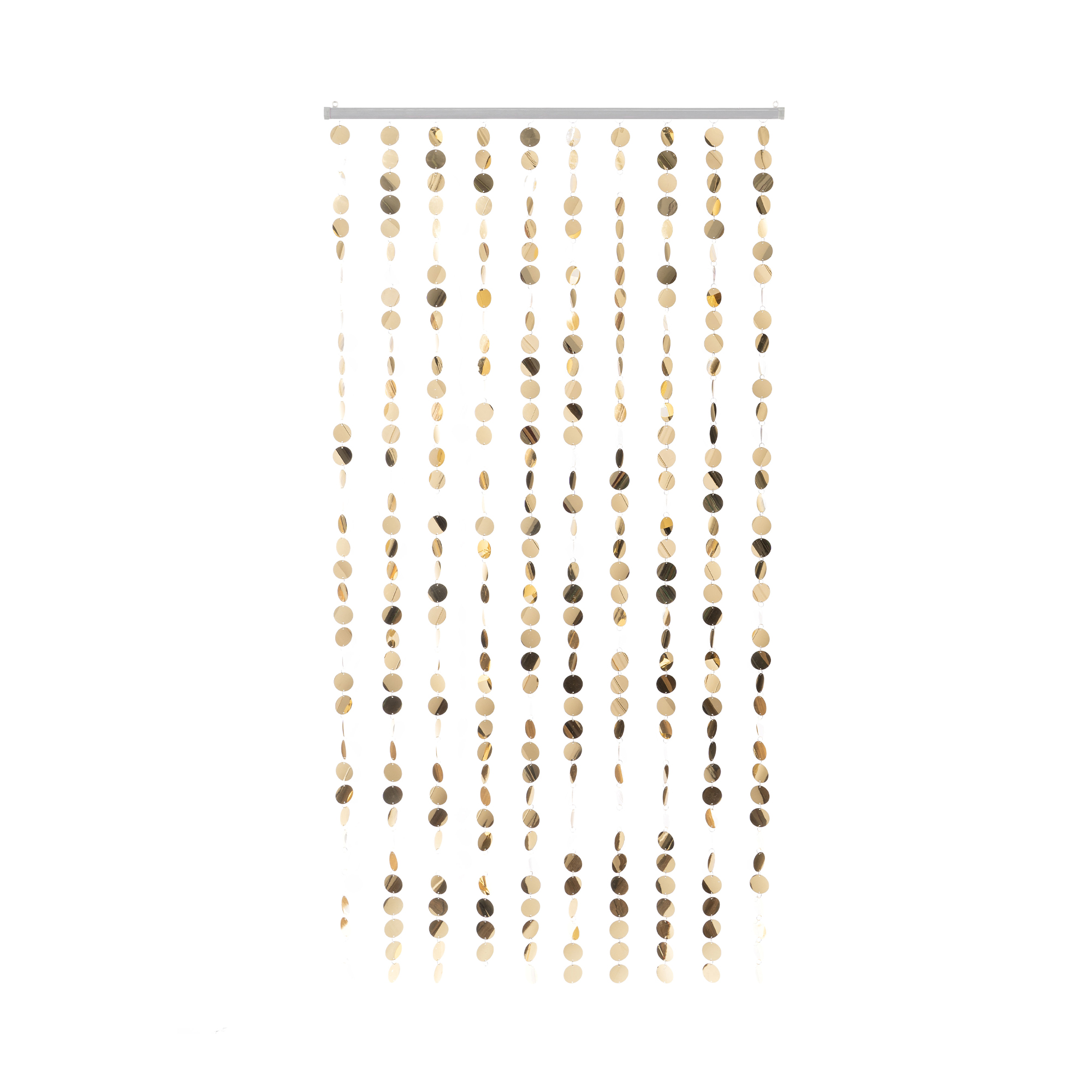 "Spangles" PVC Circles Beaded Curtain- Champagne