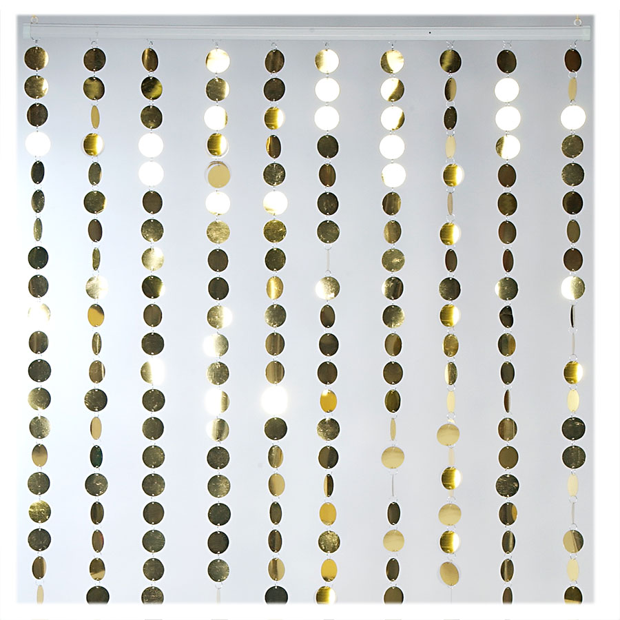 "Spangles" PVC Circles Beaded Curtain- Gold