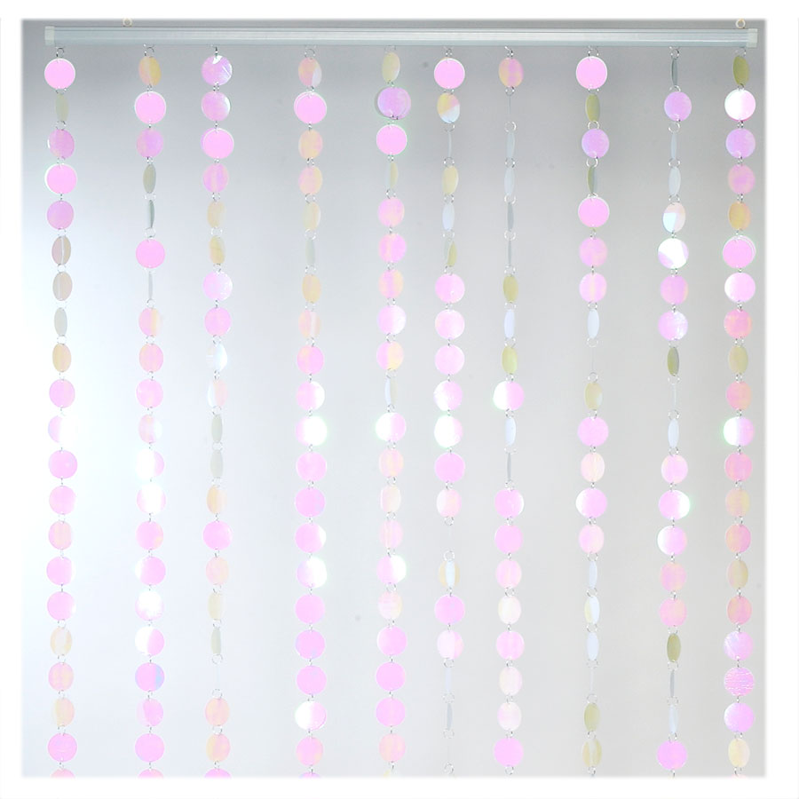"Spangles" PVC Circles Beaded Curtain- Iridescent