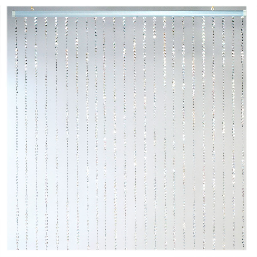 Crystal Iridescent Diamond Cut Curtain