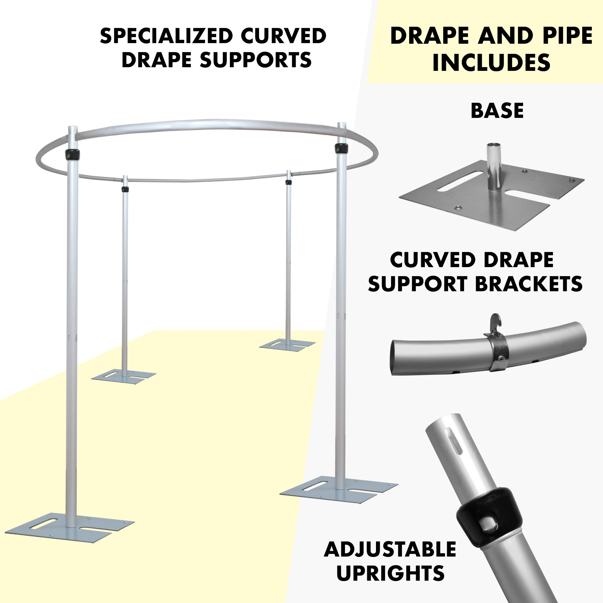 Adjustable Round Event Canopy Hardware Kit 10ft x 10ft x 10ft