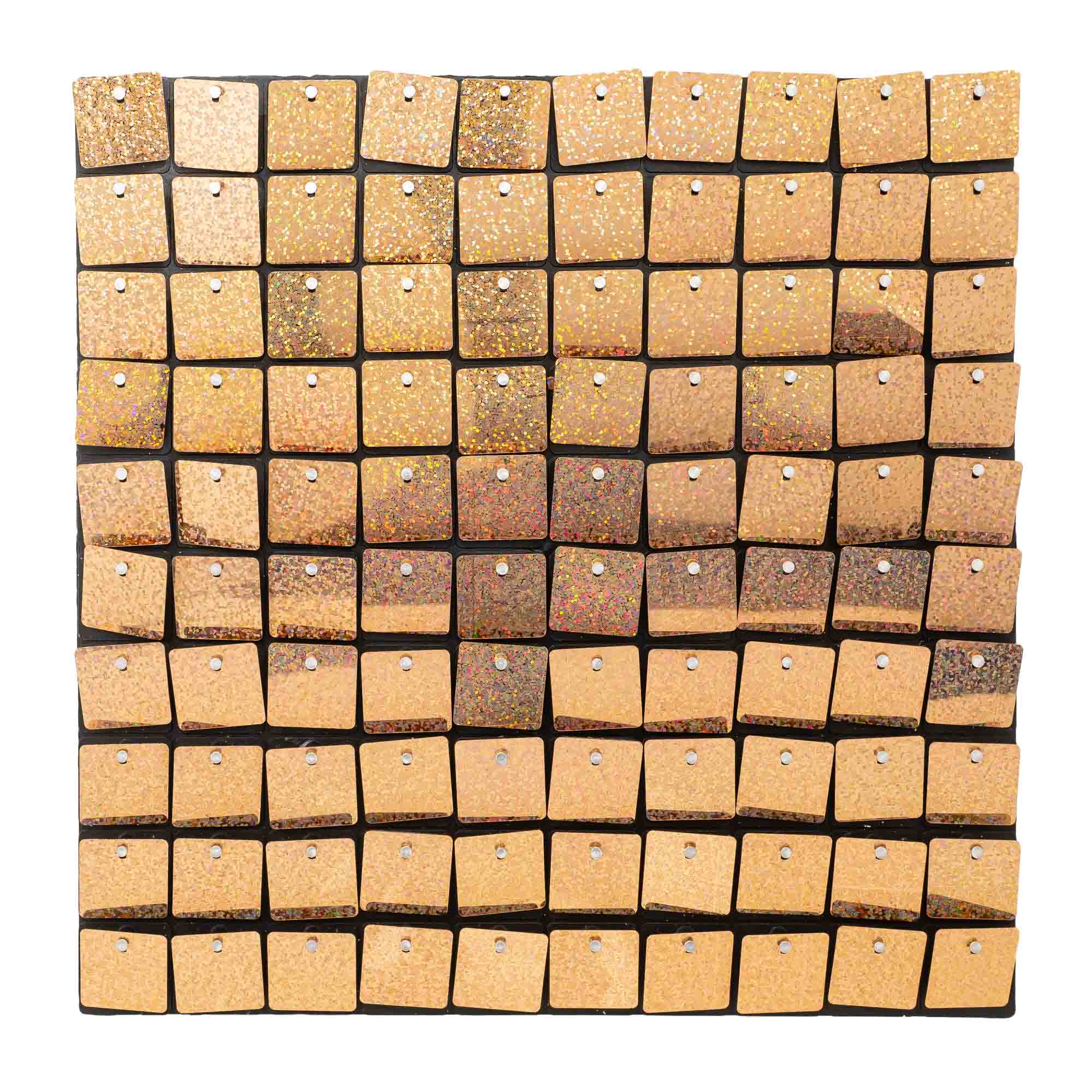 Square Spangle Wall Décor - Glitter Rose Gold