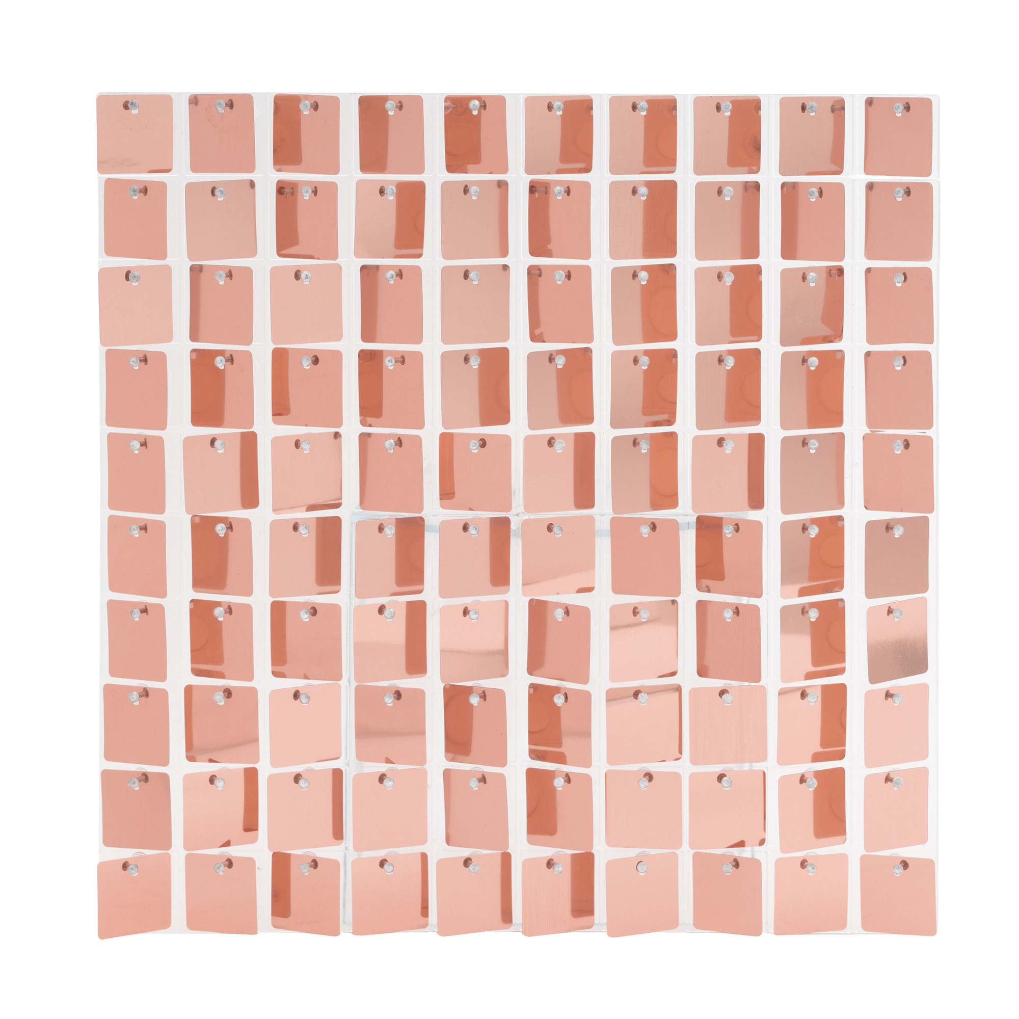 Square Clear Frame Spangle Wall Décor - Rose Gold