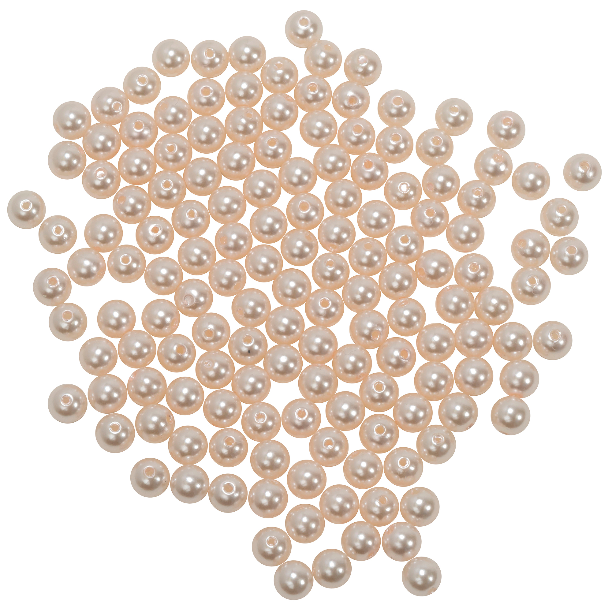 10mm Craft Pearl Beads With Hole 454g/Bag - Blush