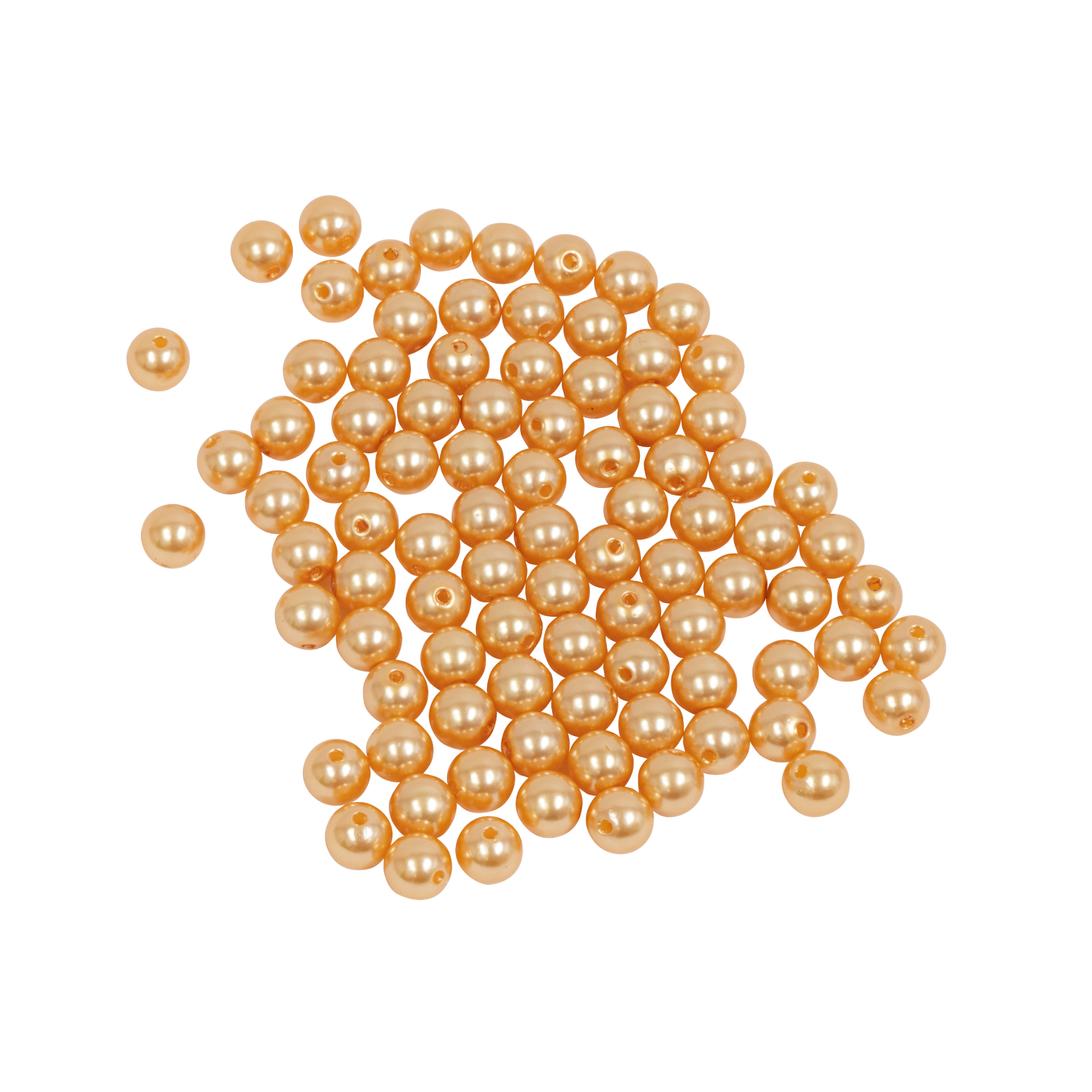 10mm Craft Pearl Beads With Hole 454g/Bag - Gold