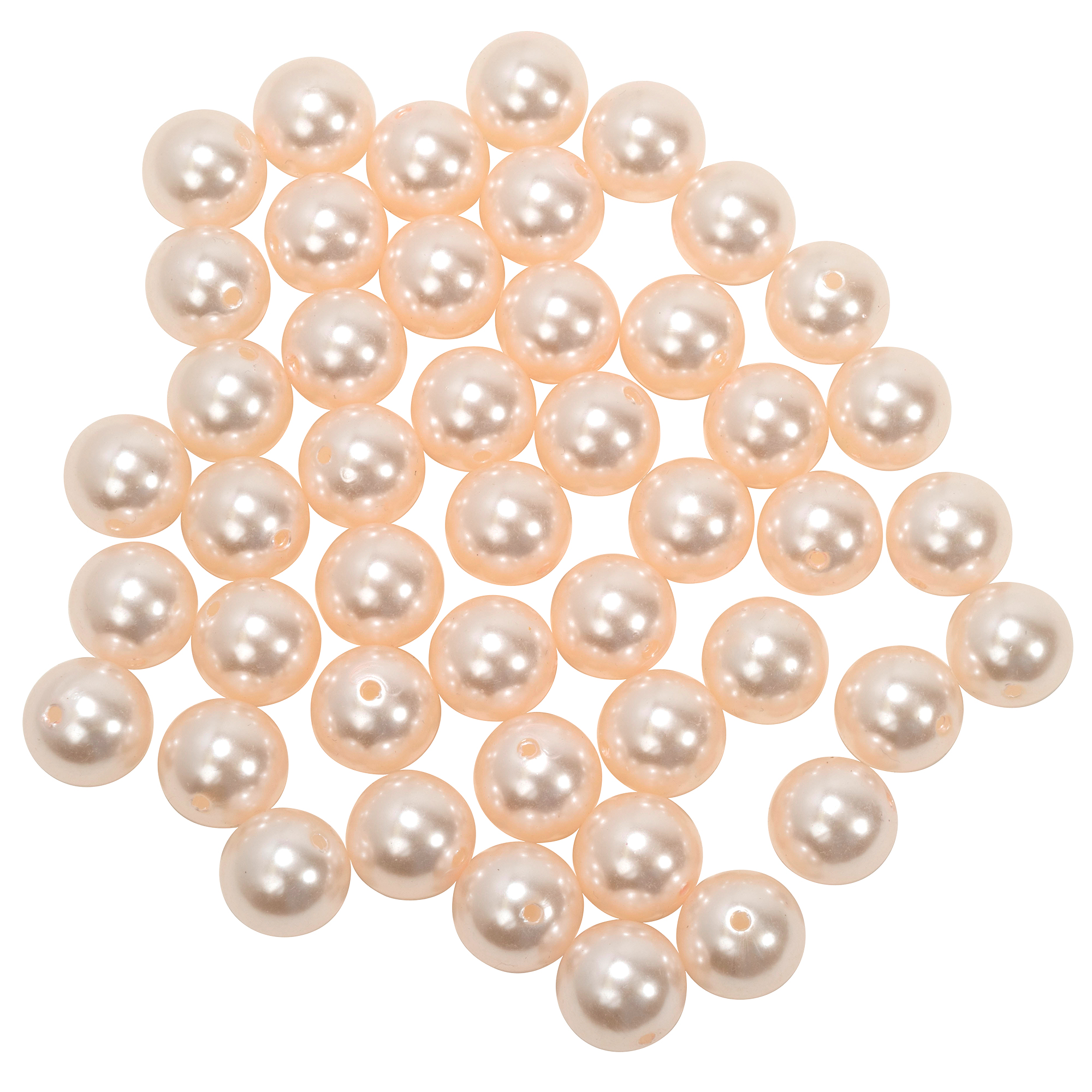 20mm Craft Pearl Beads With Hole 454g/Bag - Blush
