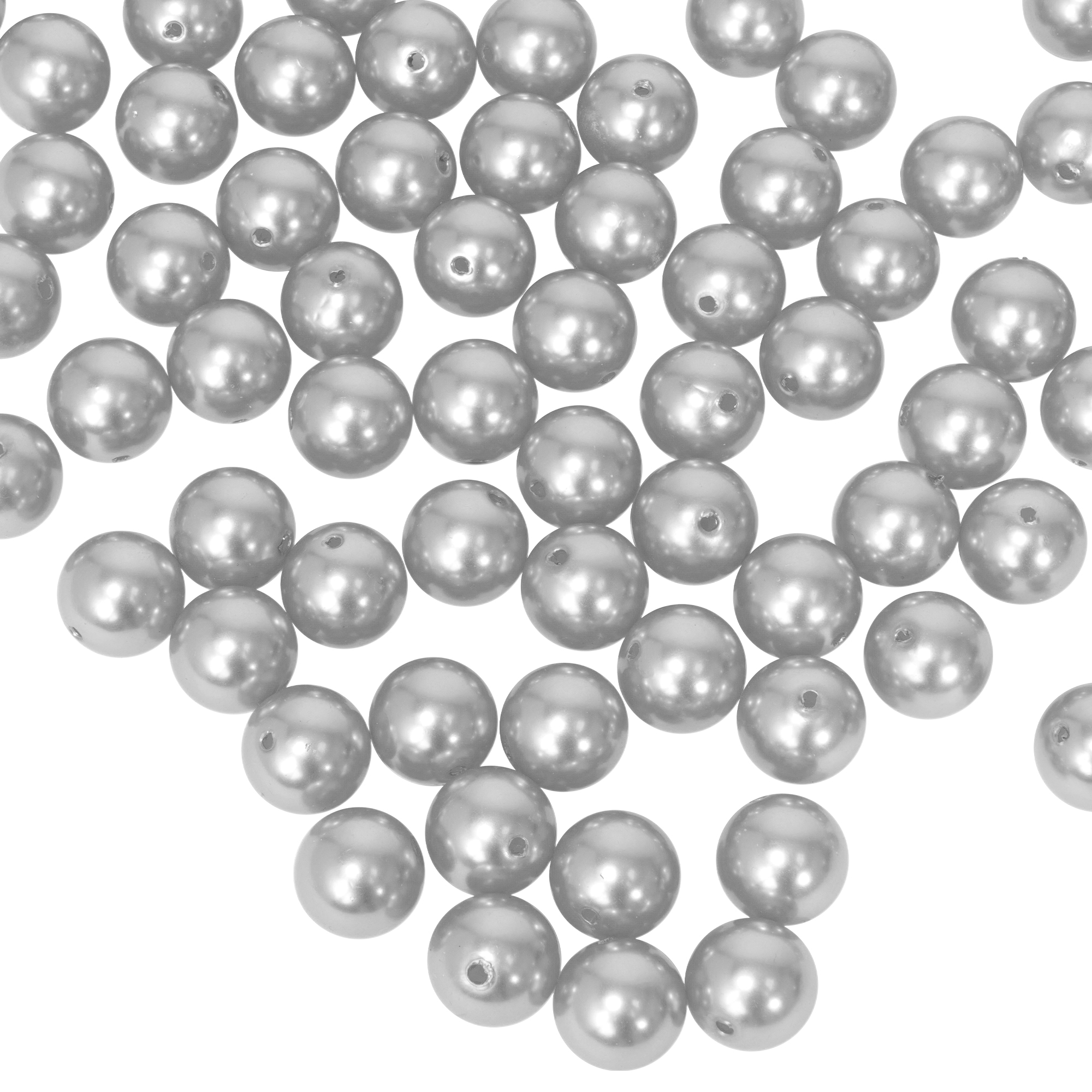 20mm Craft Pearl Beads With Hole 454g/Bag - Silver