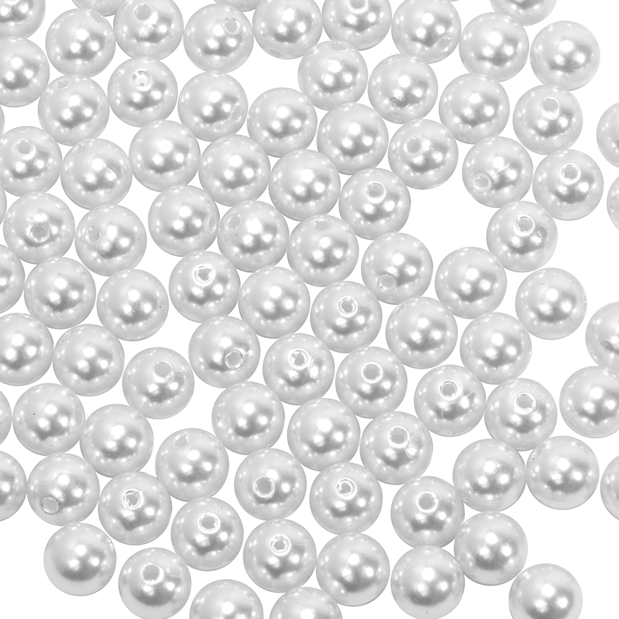 20mm Craft Pearl Beads With Hole 454g/Bag - White