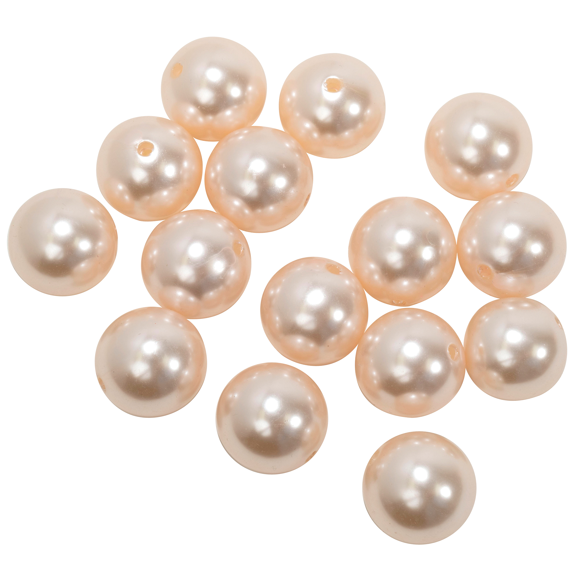 30mm Craft Pearl Beads With Hole 454g/Bag - Blush