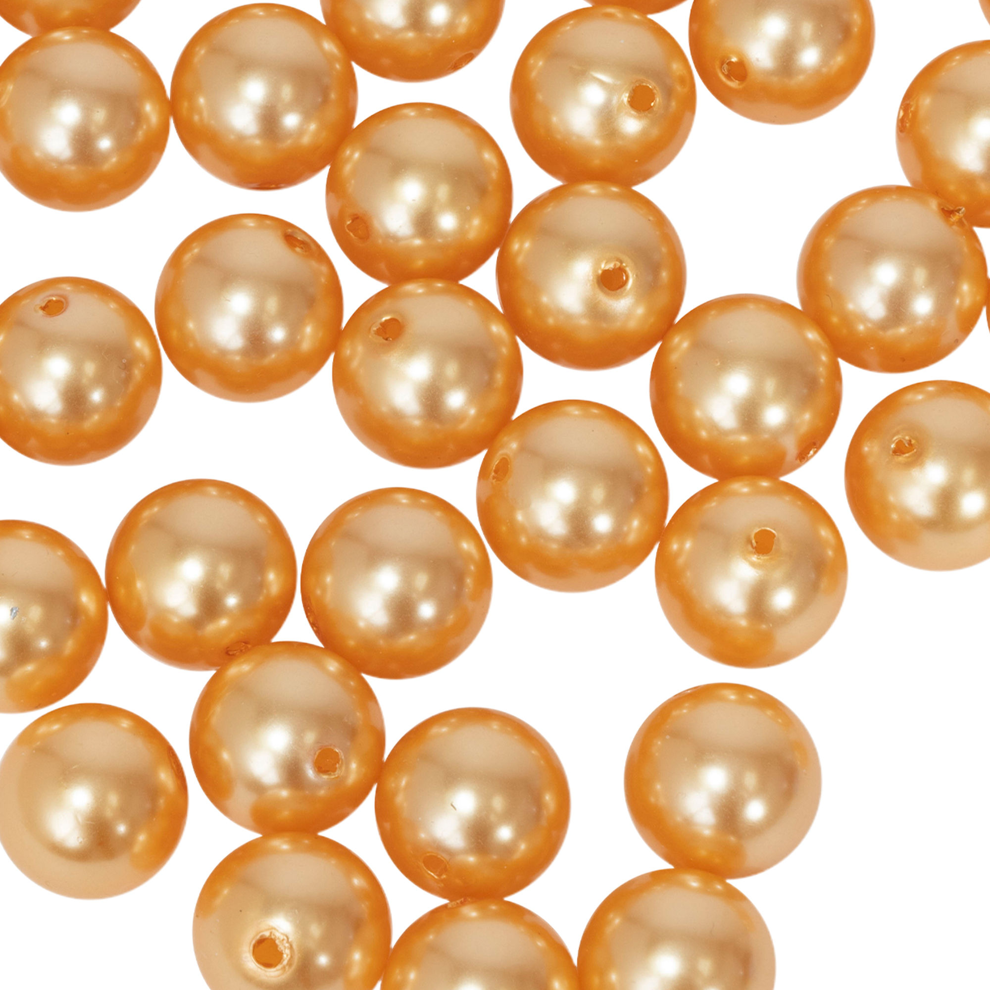 30mm Craft Pearl Beads With Hole 454g/Bag - Gold