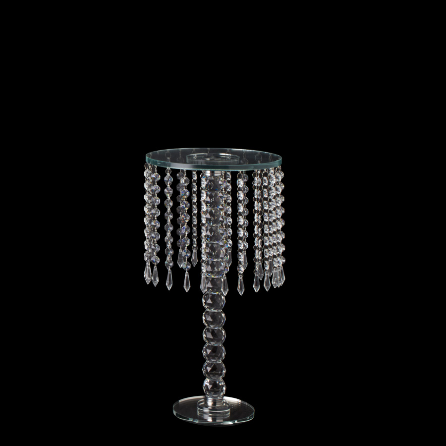 Chandelier Real Glass Crystal Cake Stand Cascading 18"