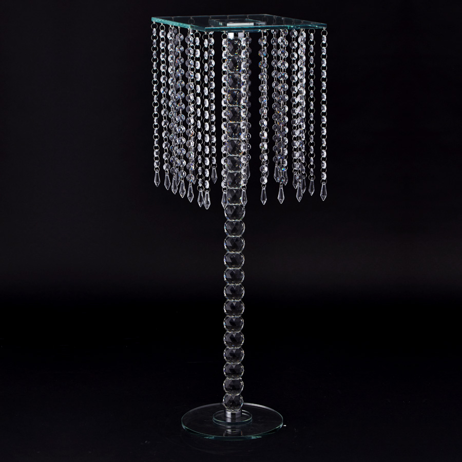 Chandelier Real Glass Crystal Cake Stands Cascading 31"
