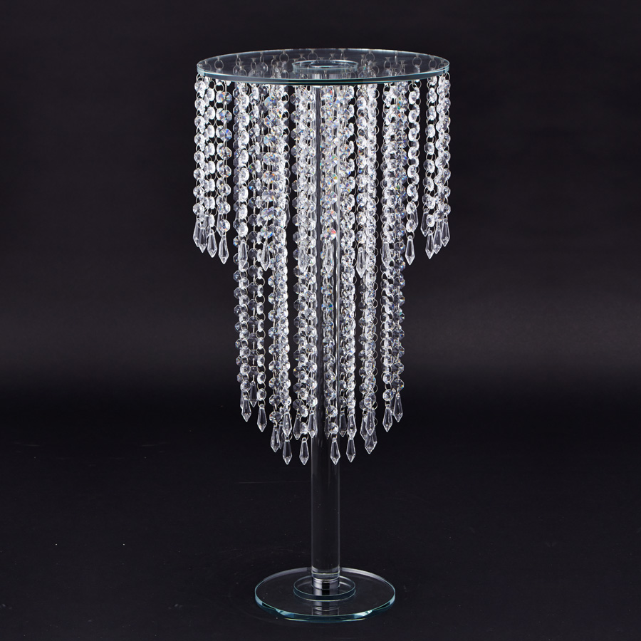 Chandelier Real Glass Crystal Cake Stands Cascading 26¾"