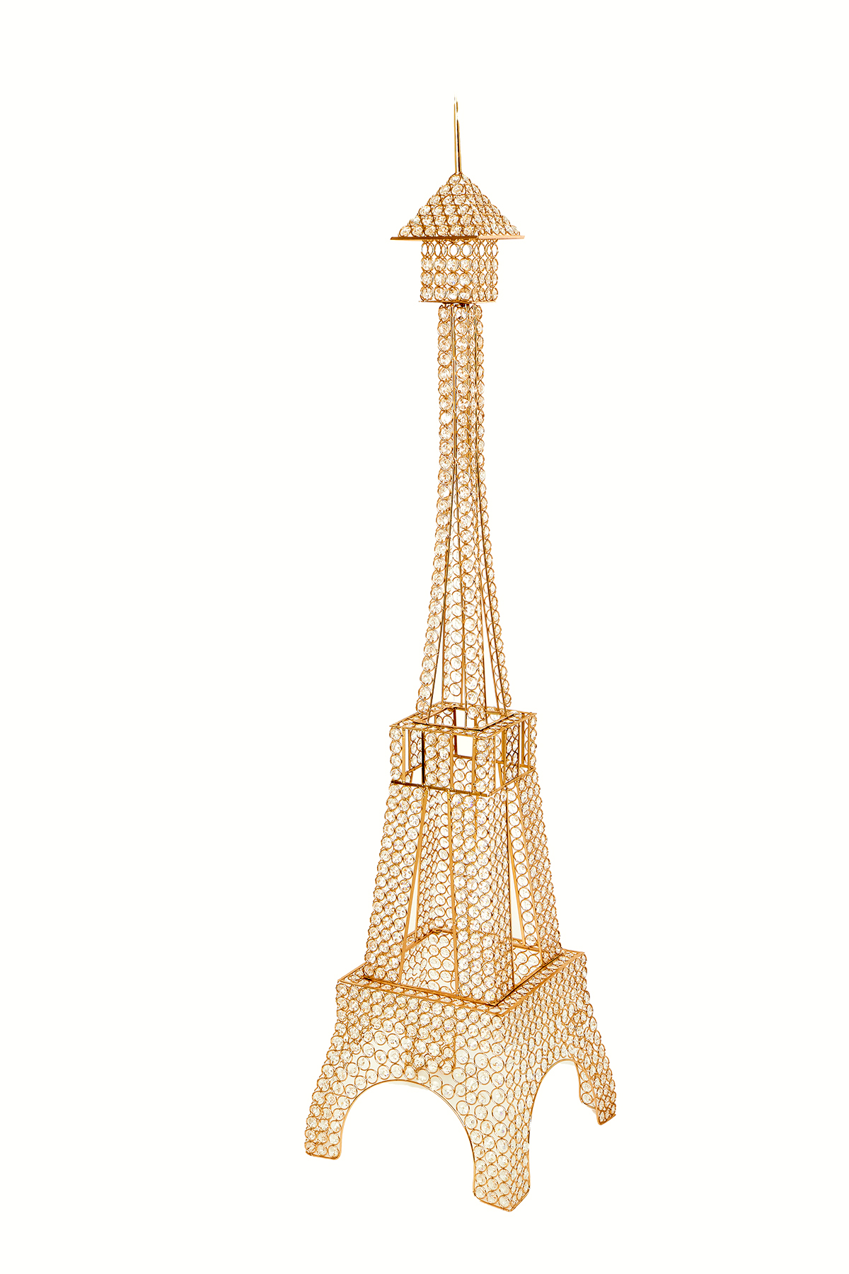 Crystal Beaded Tower 61" - Gold