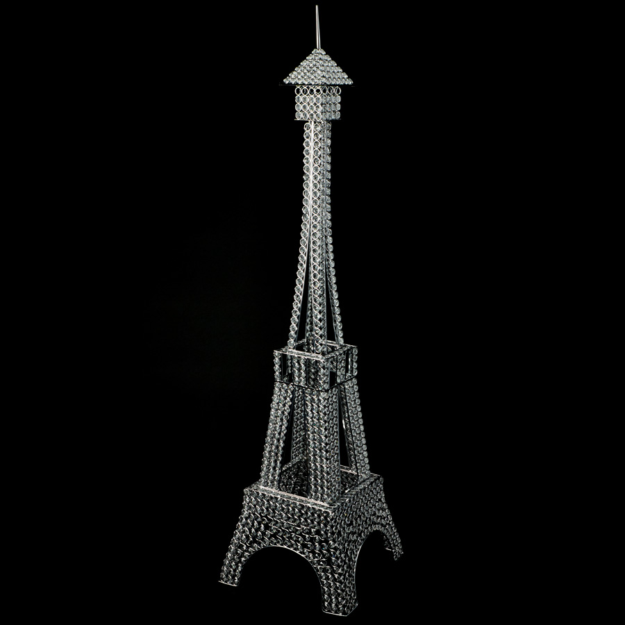 Crystal Beaded Tower 61" - Sliver