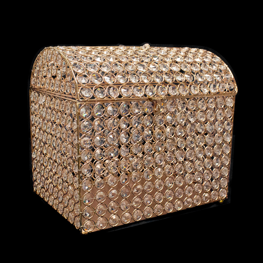Crystal Money Box - Gold
