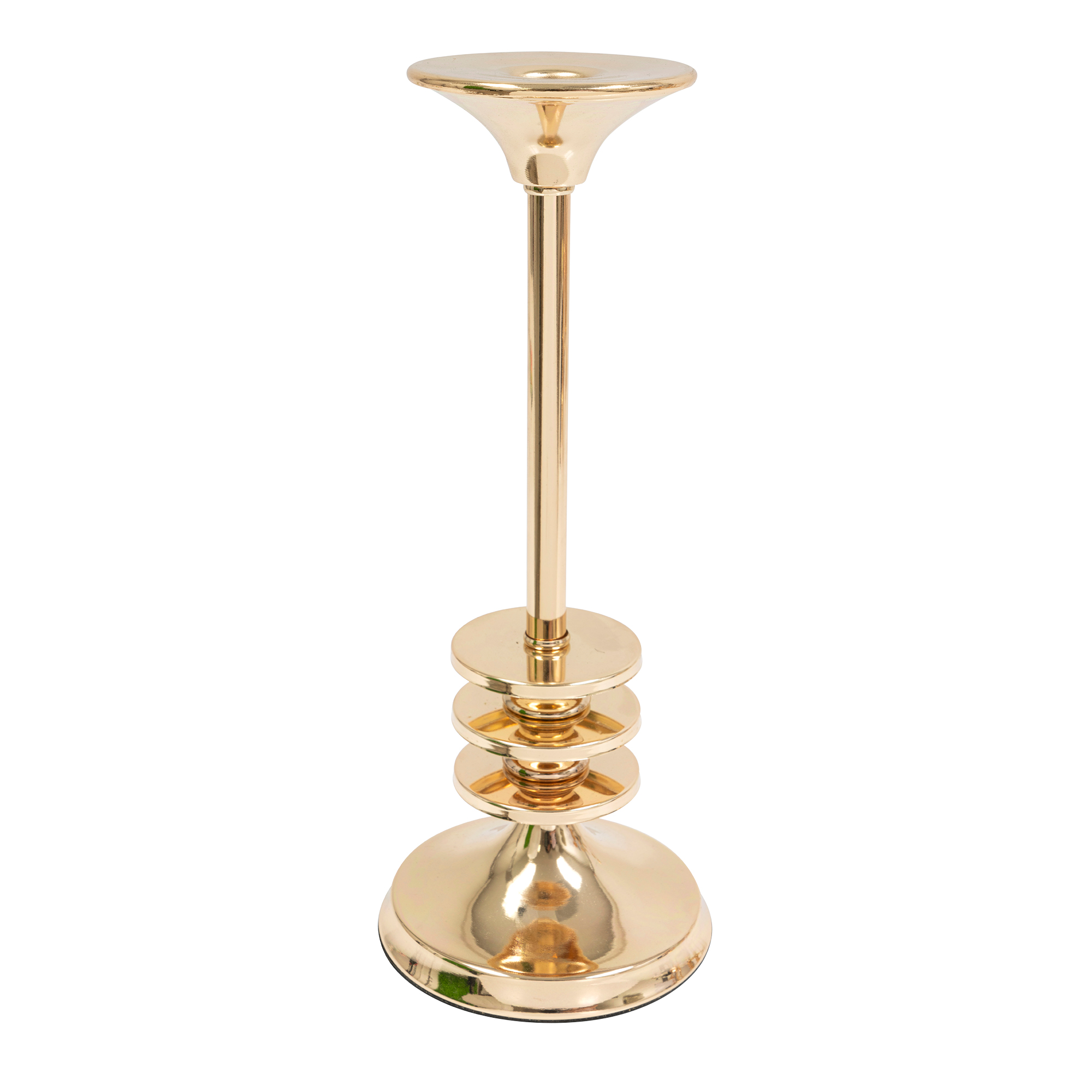 Metal Taper Candle Holder 11½" - Gold