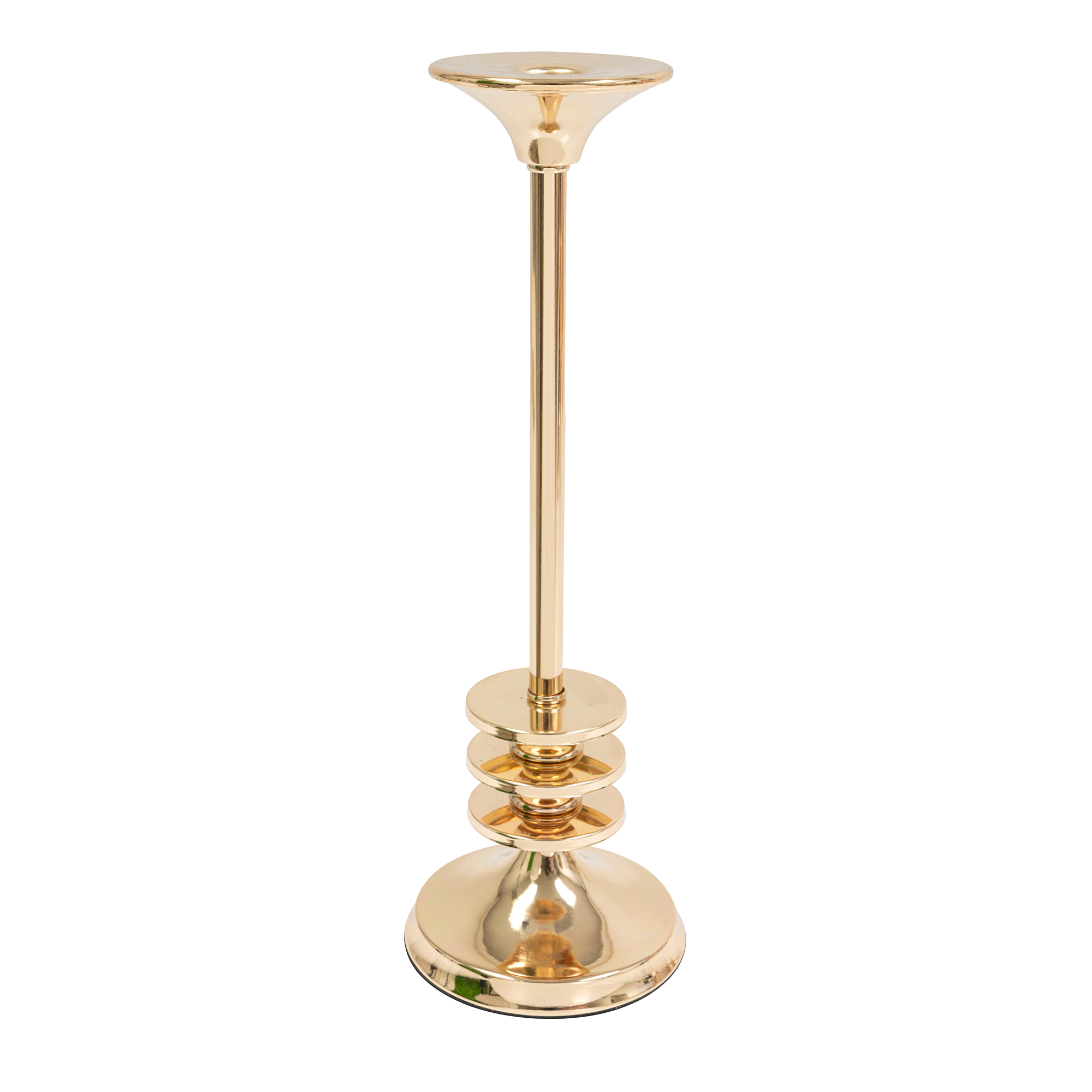 Metal Taper Candle Holder 13½" - Gold