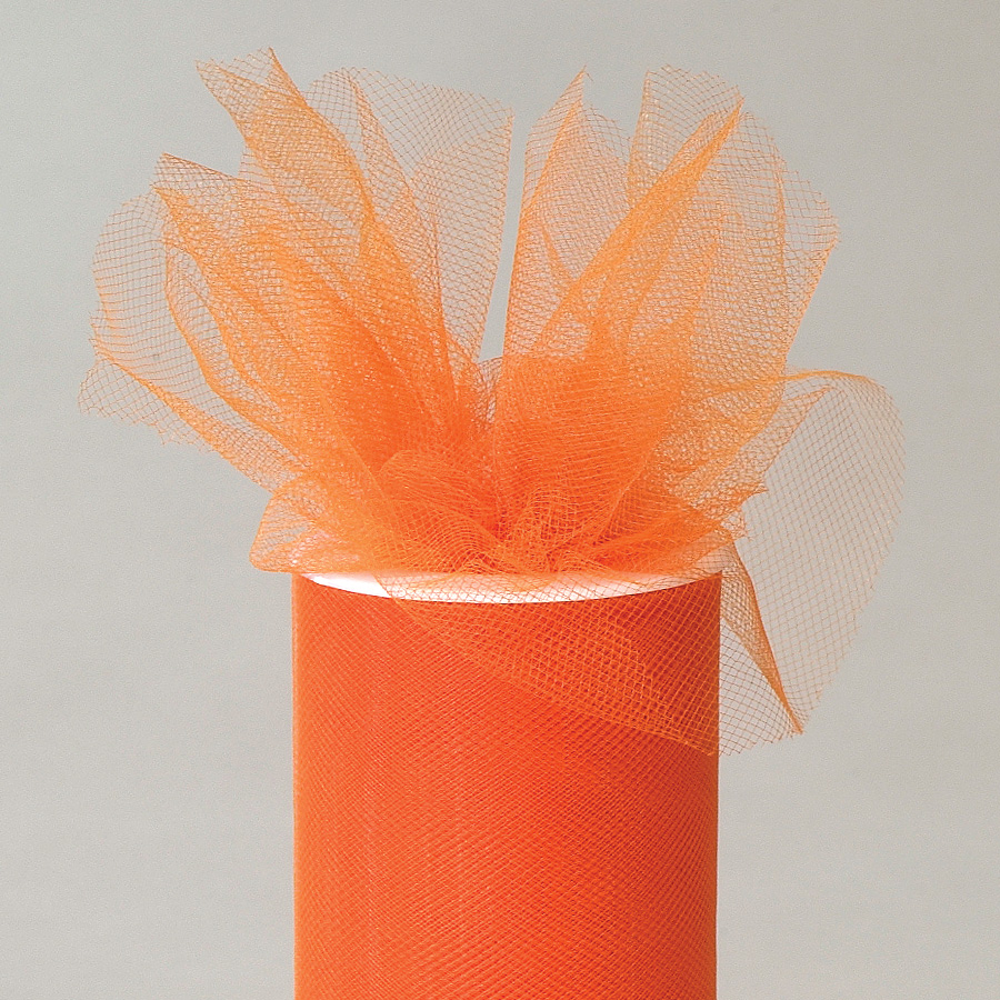 Tulle Roll 6" x 25yds  Orange