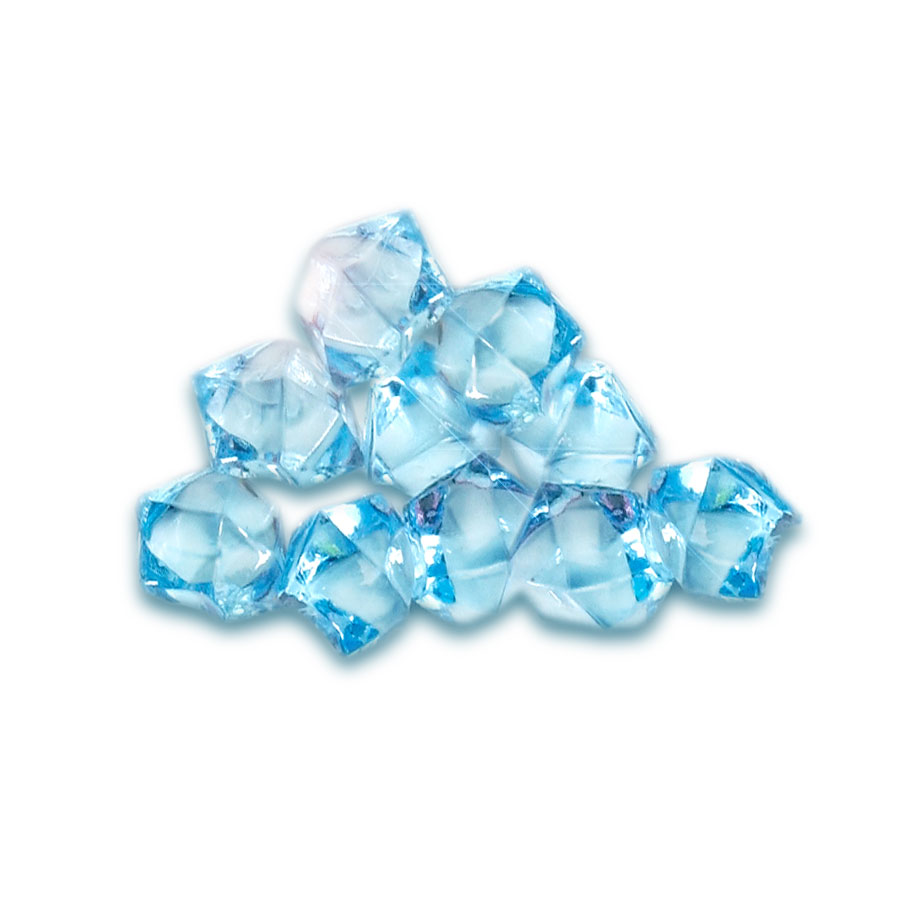 Acrylic Crystal Ice Décor Blue
