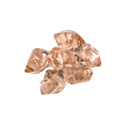 Acrylic Crystal Ice Décor Rose Gold