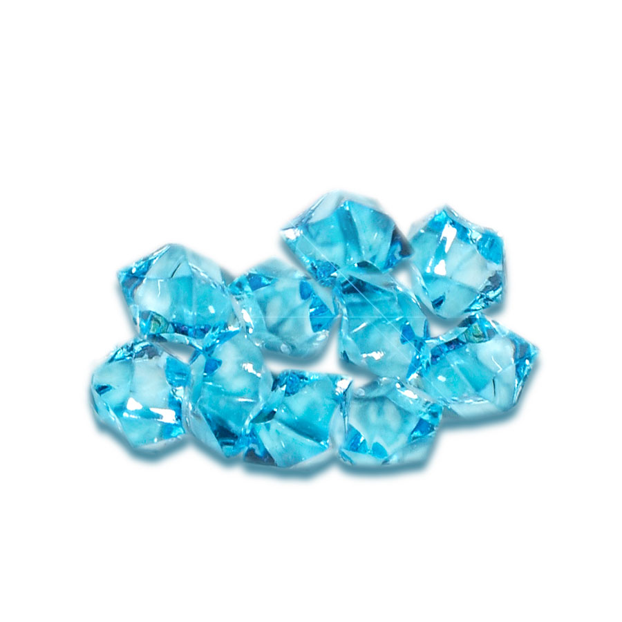 Acrylic Crystal Ice Décor Turquoise