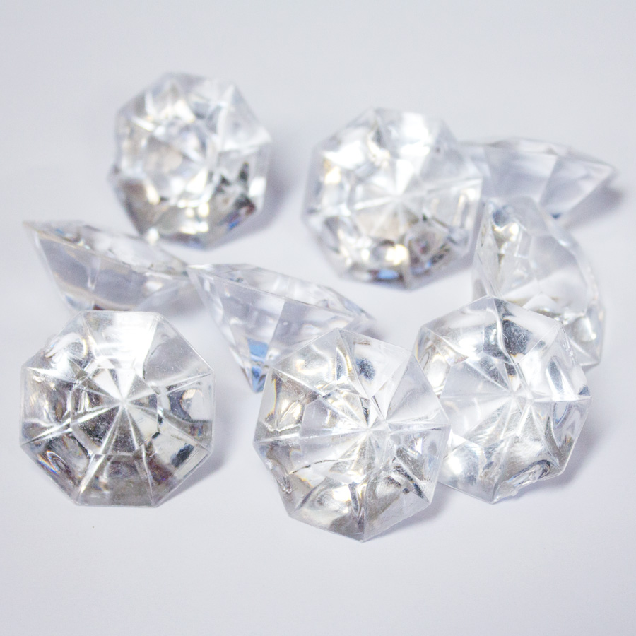 Acrylic Diamonds Stone Décor Clear