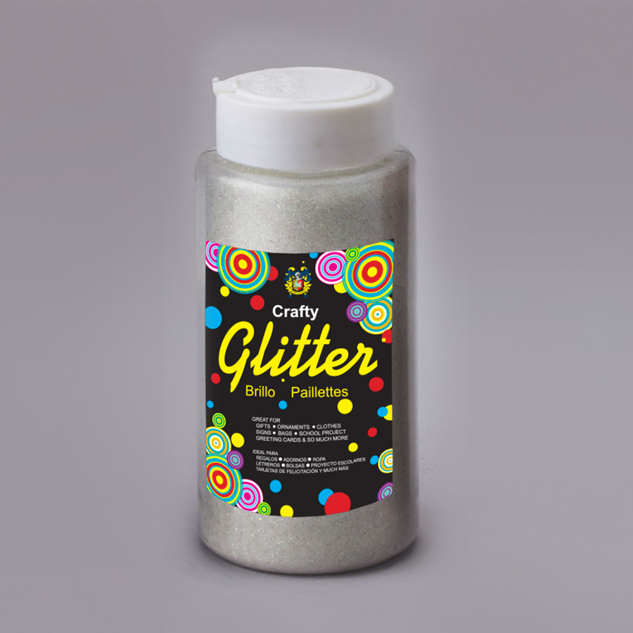 Fine Glitter Bottle 1 LBS - White