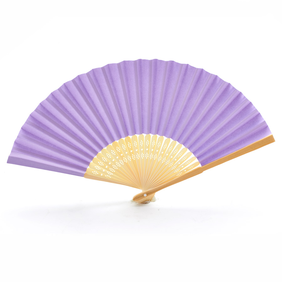 Paper Hand Held Favor Fan 8¼" - Lavender