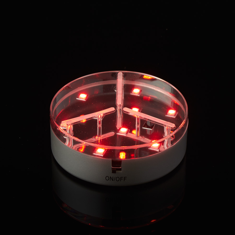 Light Base with Remote Control 9 LEDS 4" -  Multi color