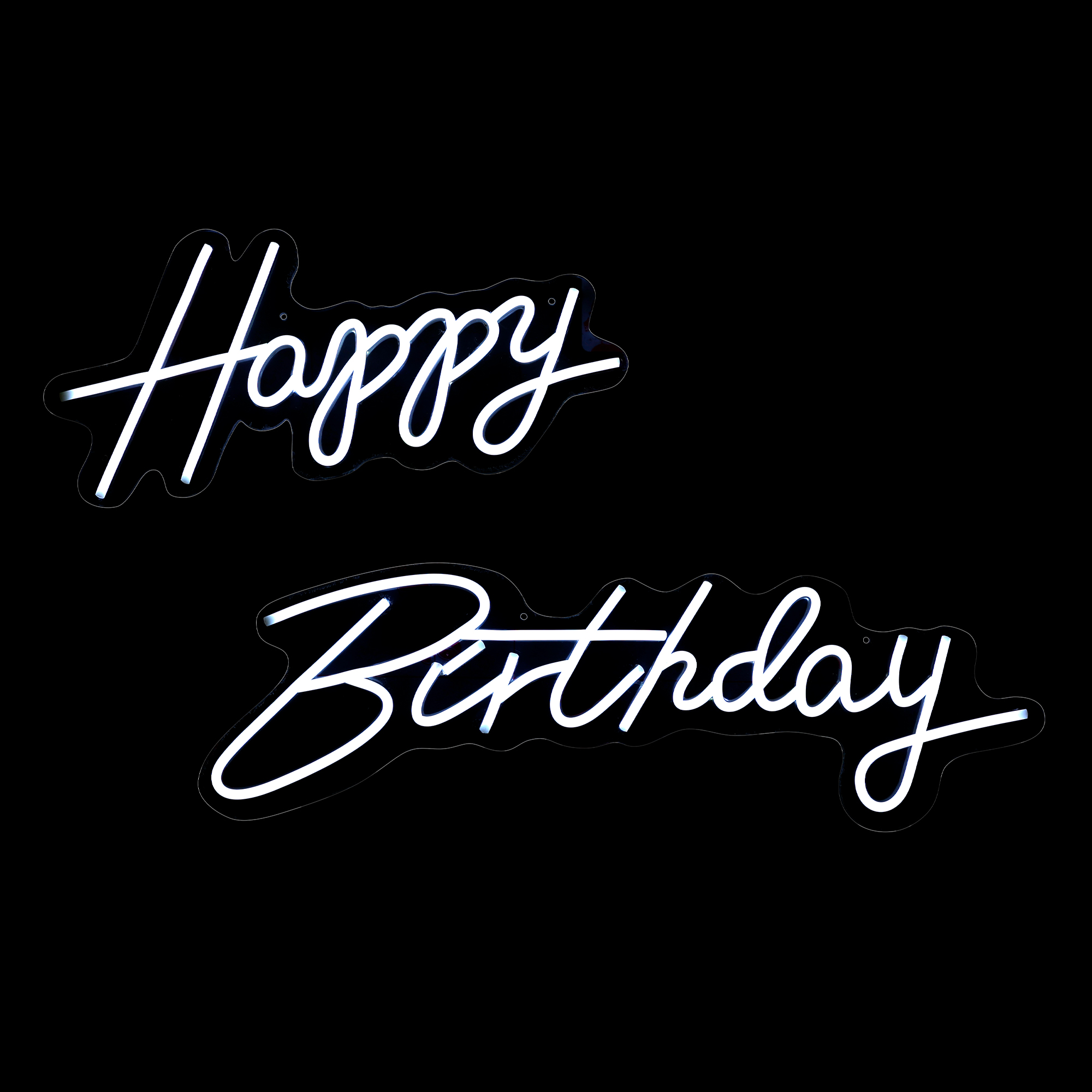 "Happy Birthday" Neon Light Sign With Hanging Chain 23½“