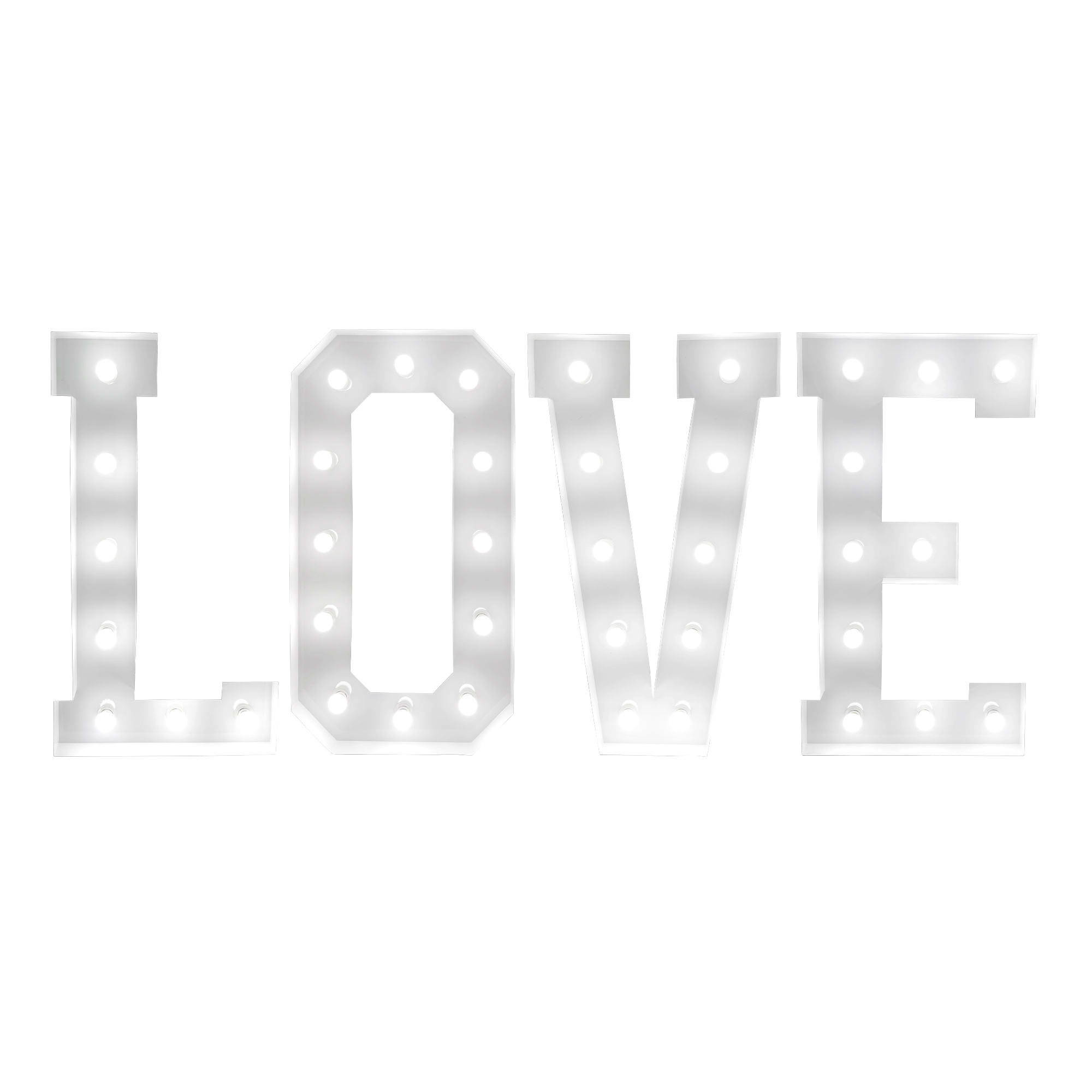 4ft Light Up Marquee Letters “LOVE” - White