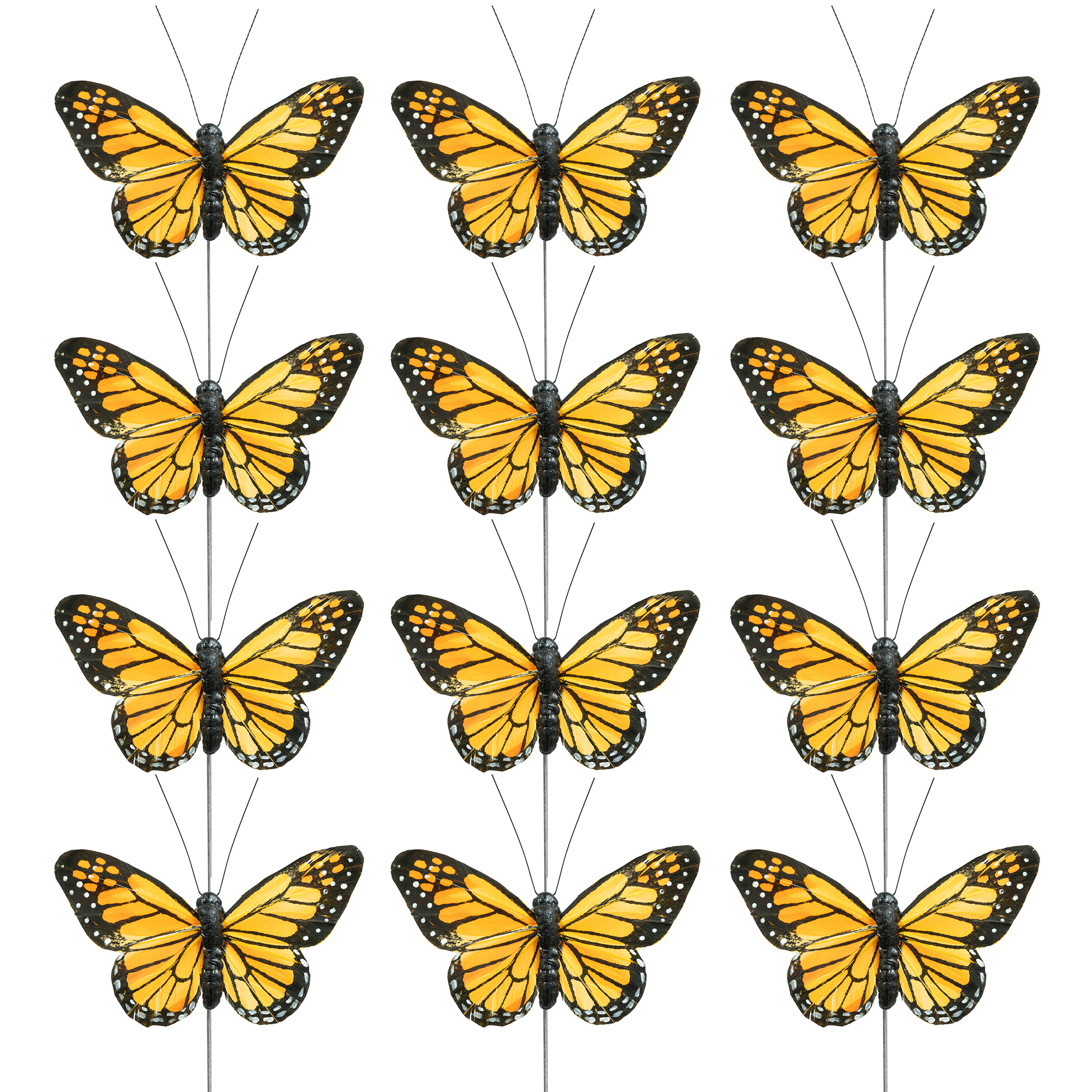 Artificial Monarch Butterfly 2" 12pc/box