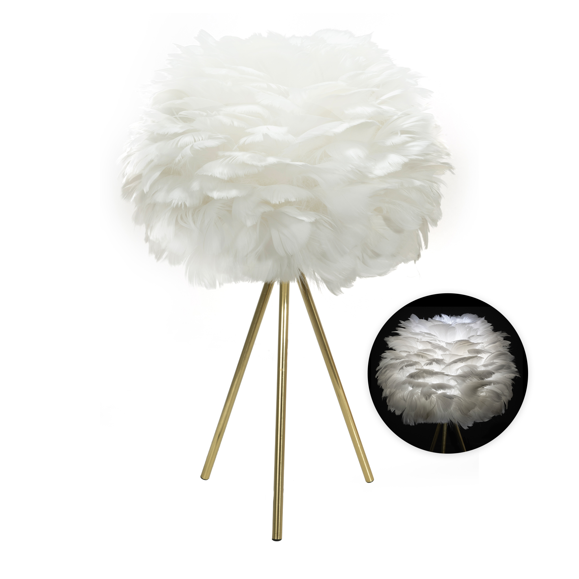 Feather Lamp 18" - White