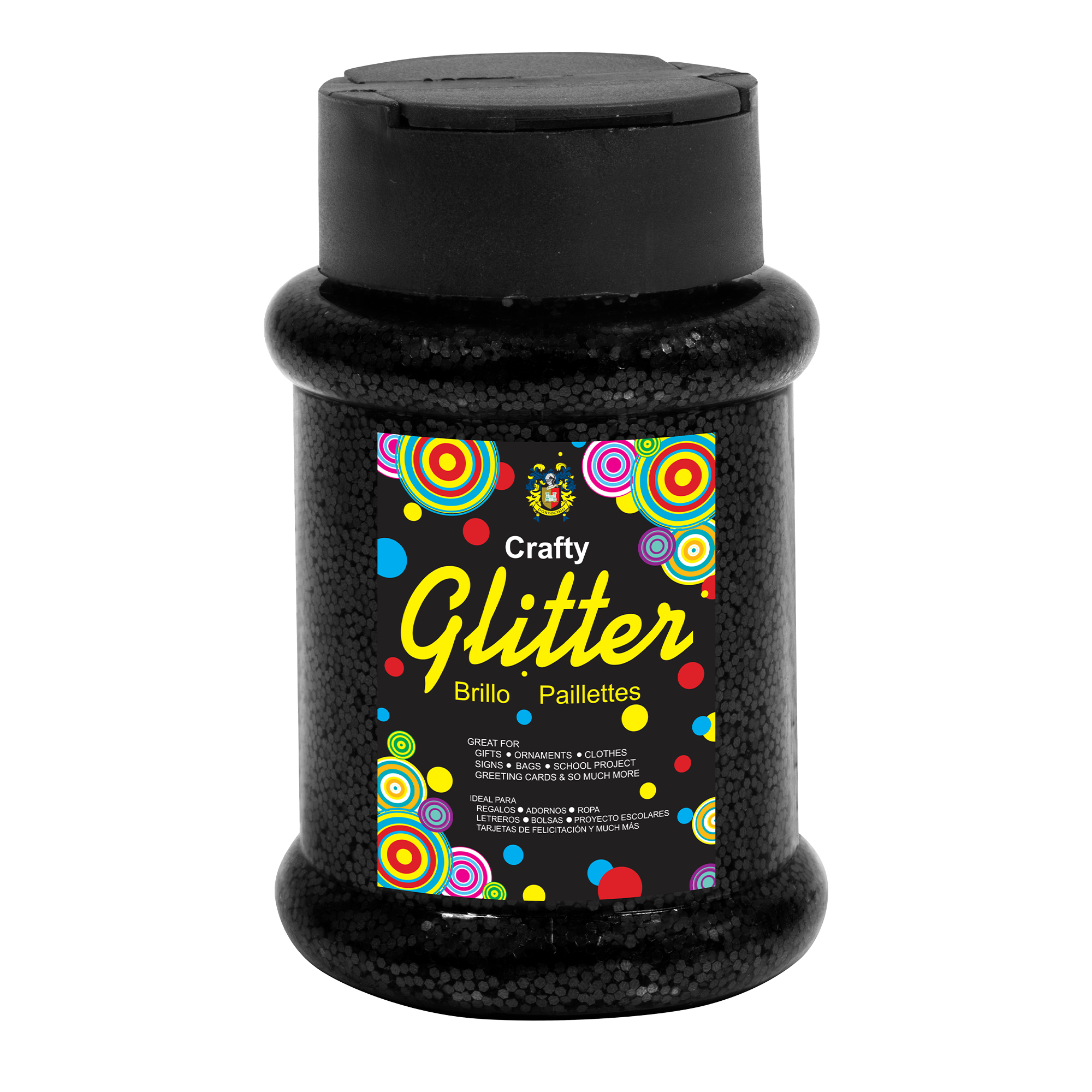 Glitter Bottle 4oz - Black