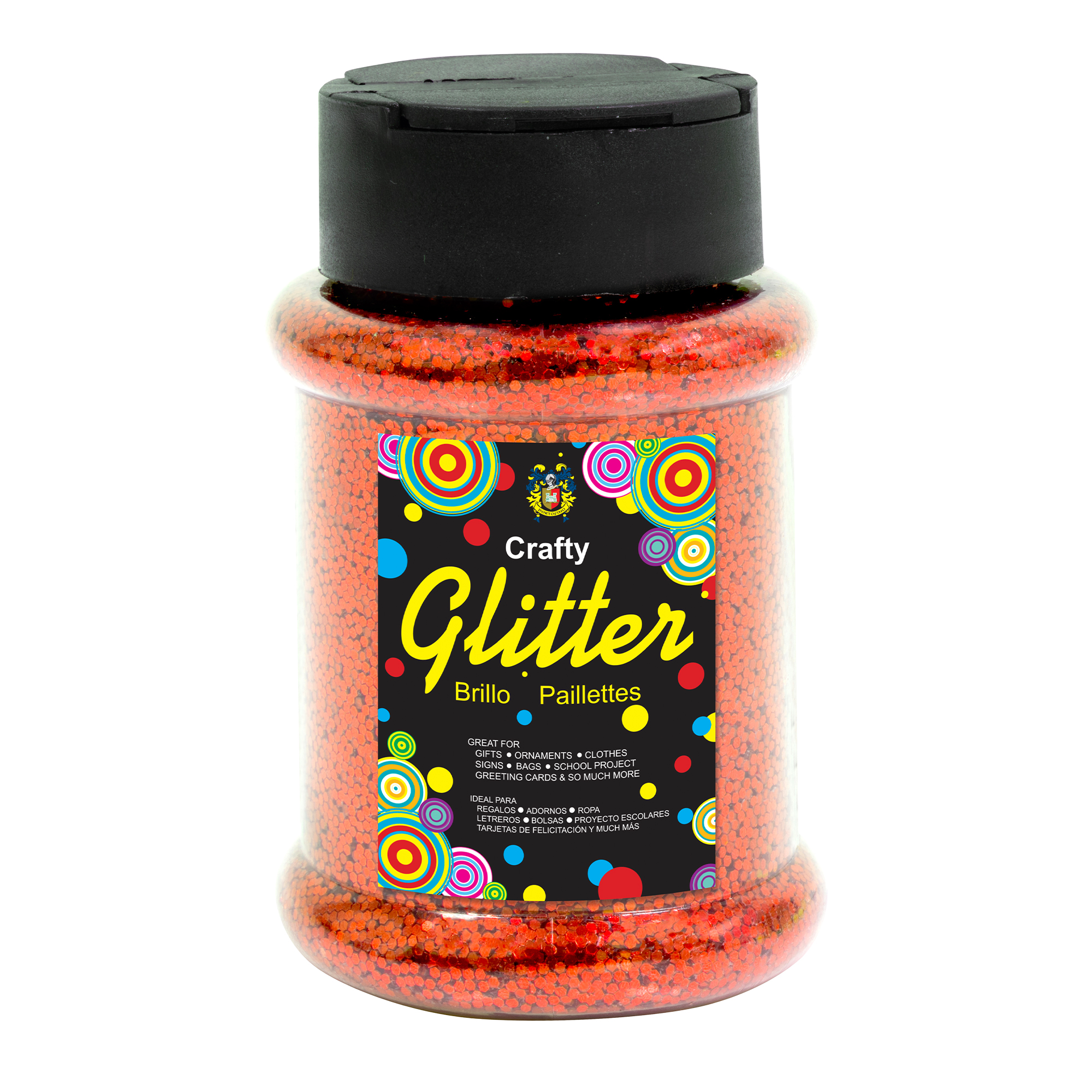 Glitter Bottle 4oz - Orange