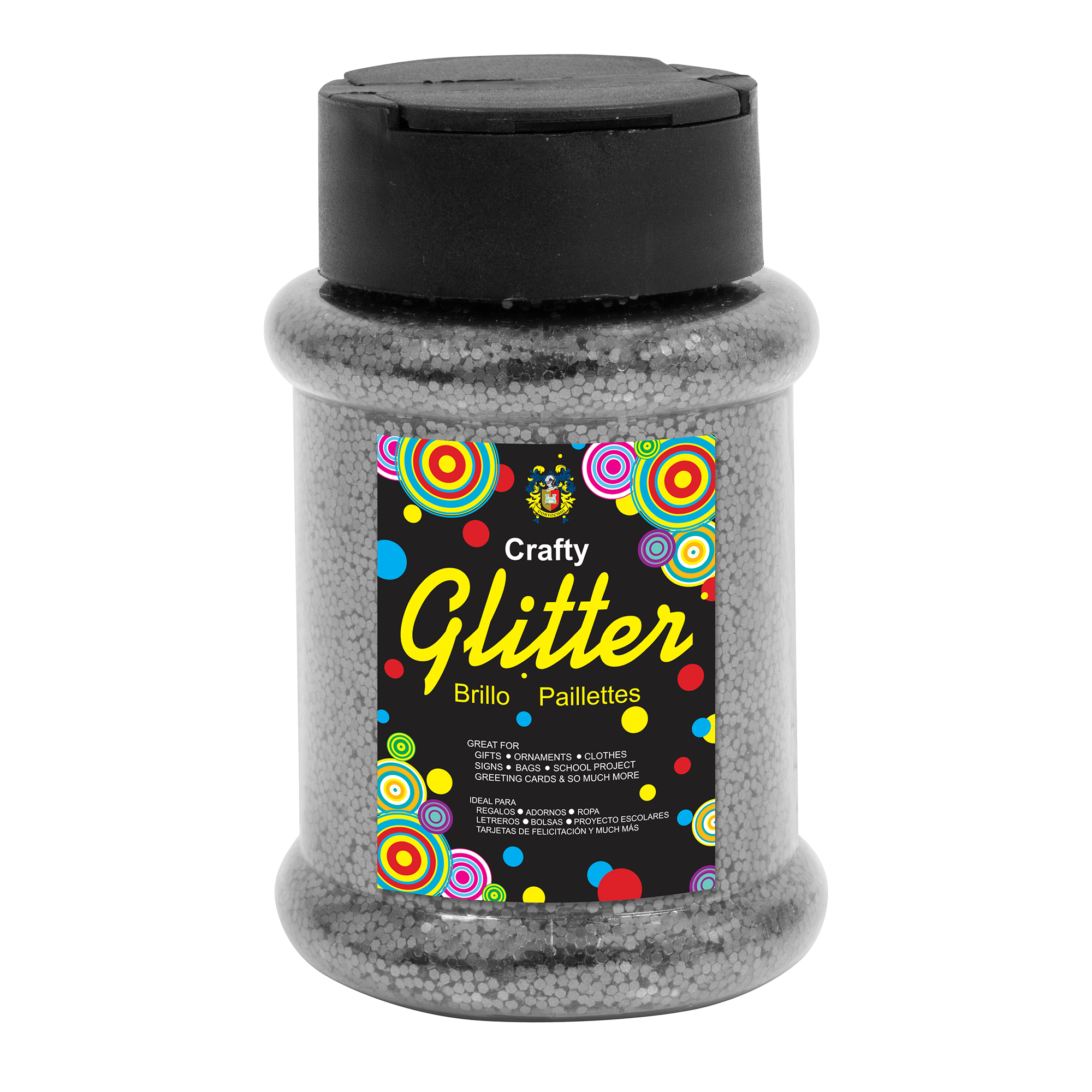 Glitter Bottle 4oz - Silver