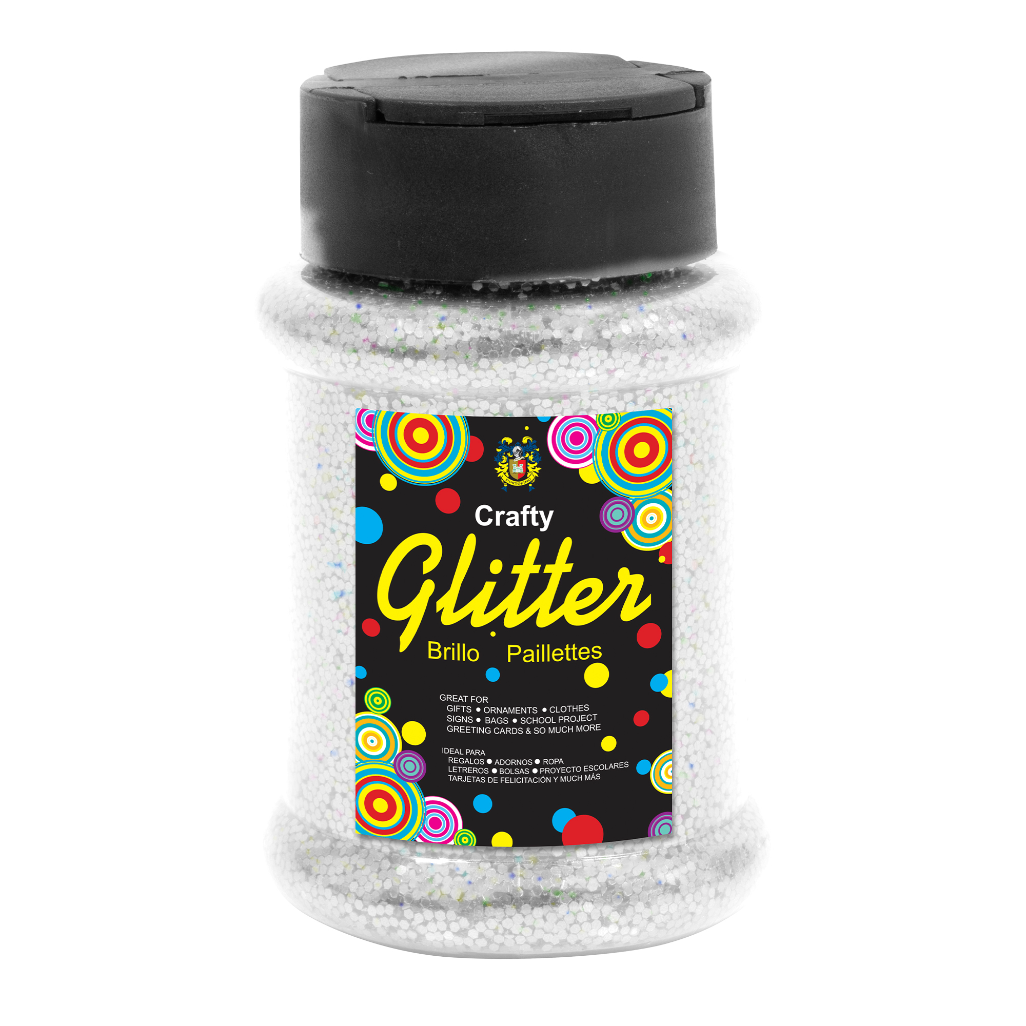 Glitter Bottle 4oz - White Iridescent