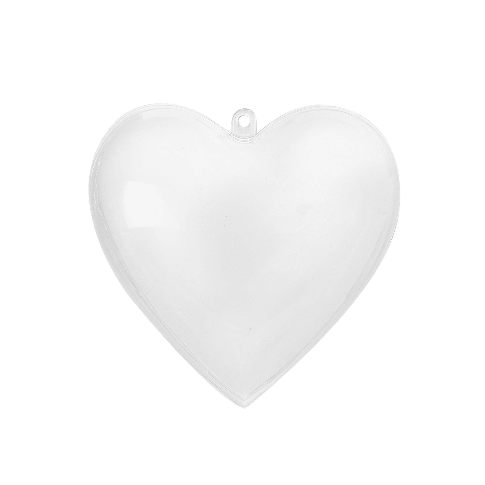 Plastic Fillable Heart Hanging Decoration 3" 12pc/bag