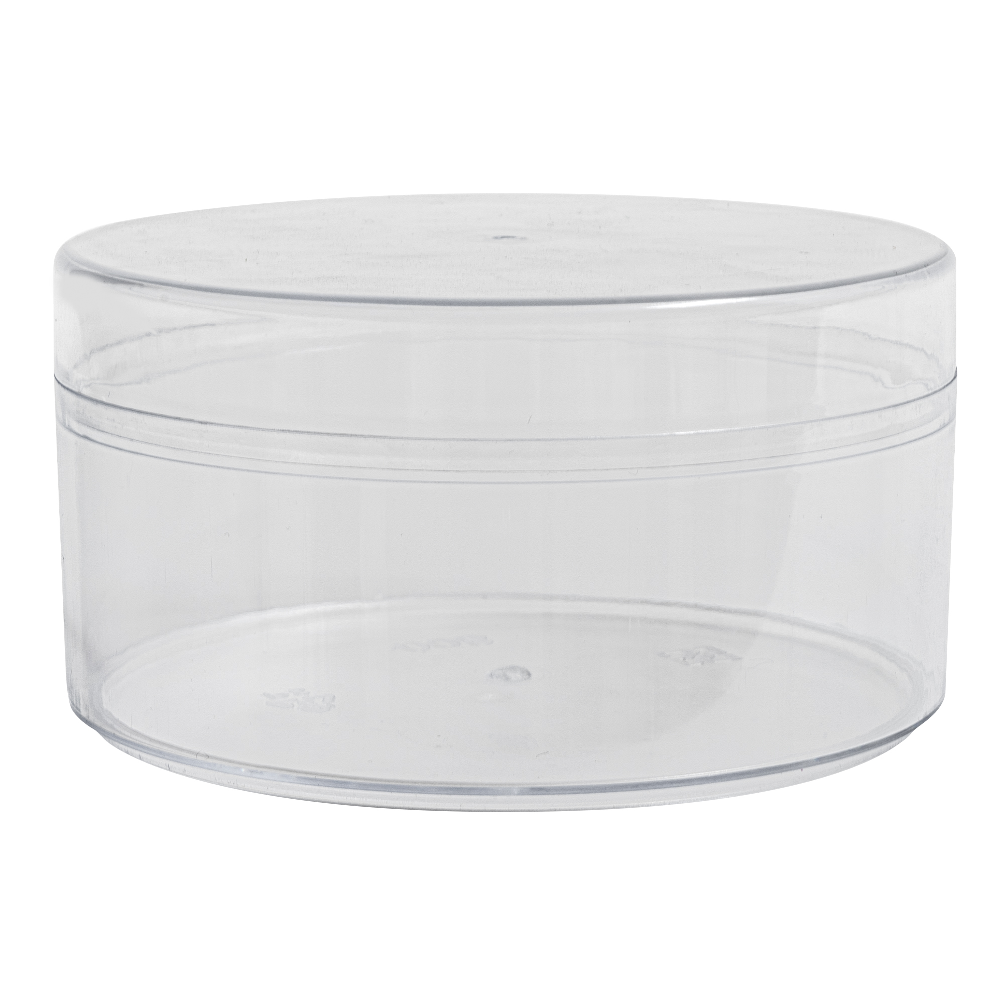 Plastic Round Box 4" - Clear