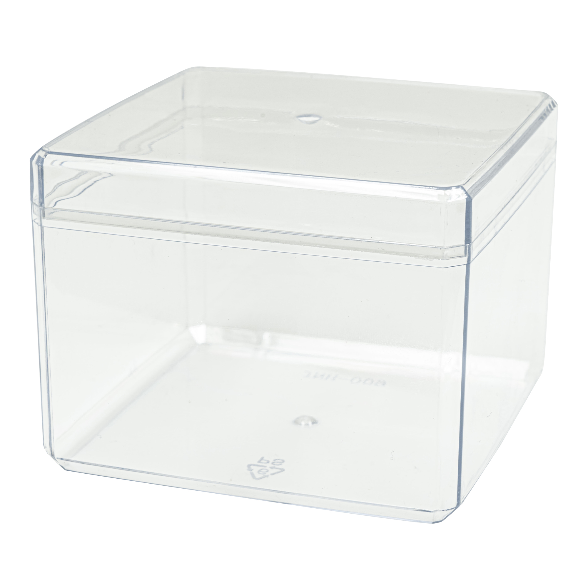 Plastic Square Box 3¼" - Clear