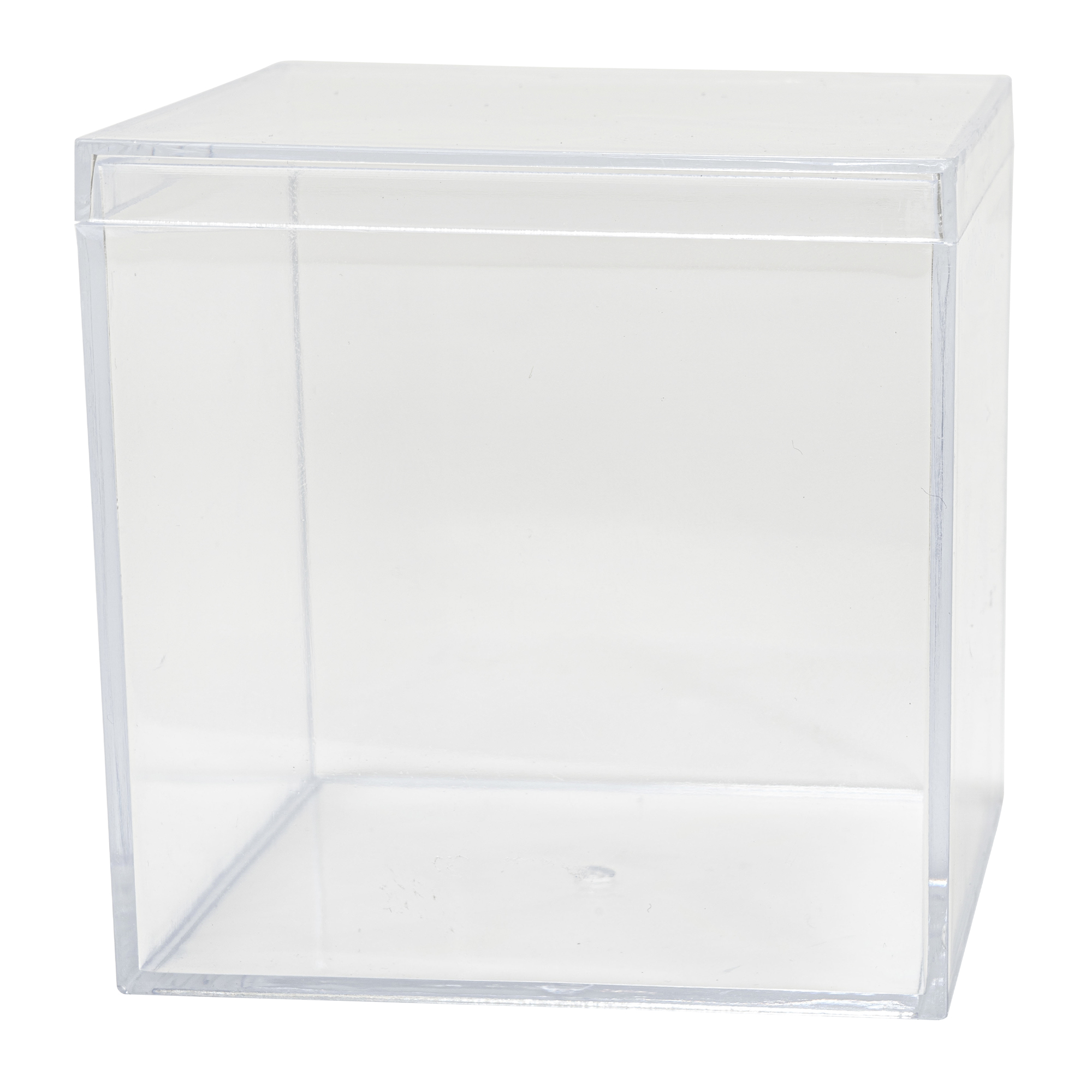 Plastic Cube Box 3" - Clear