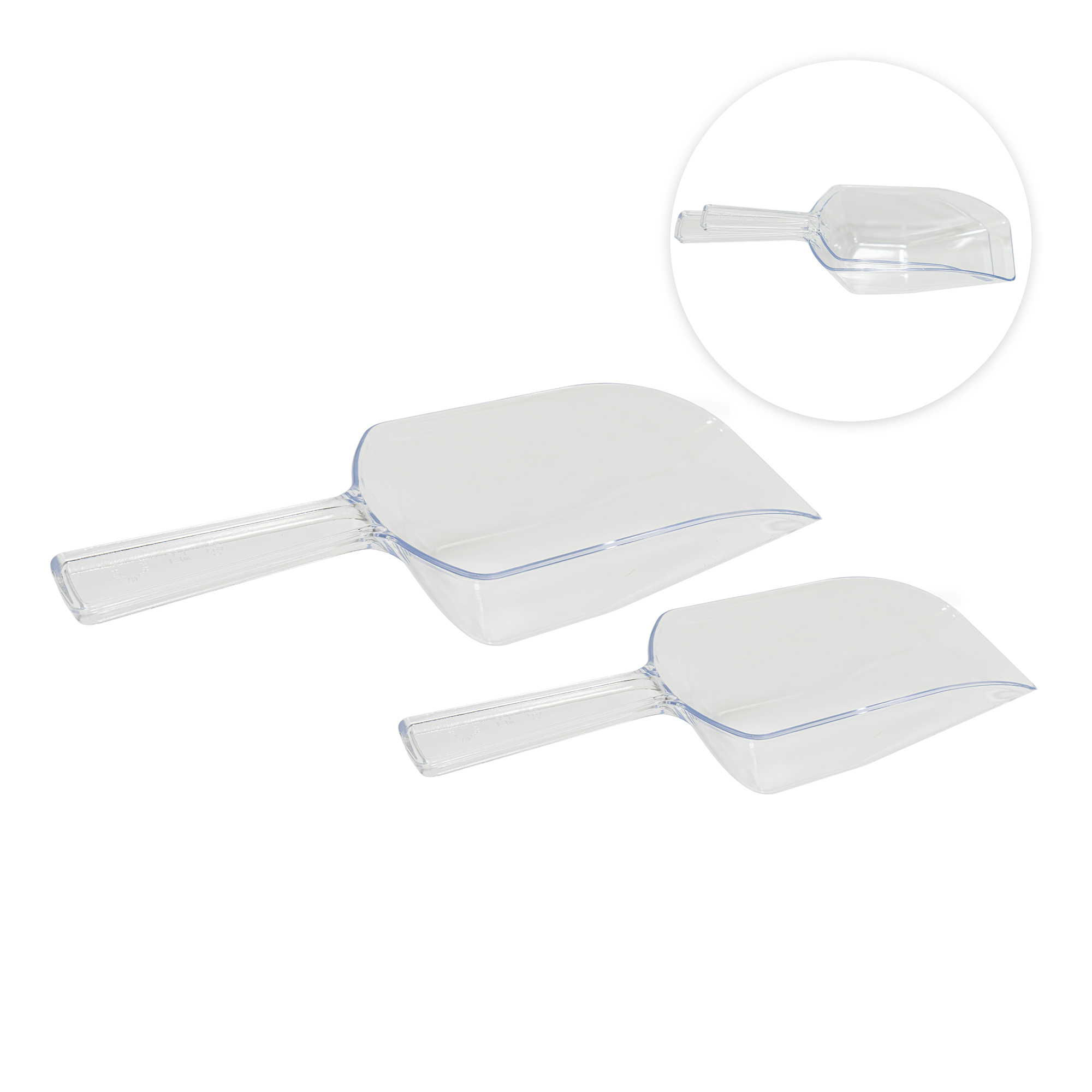 Plastic Candy Scoop 2pc Set - Clear