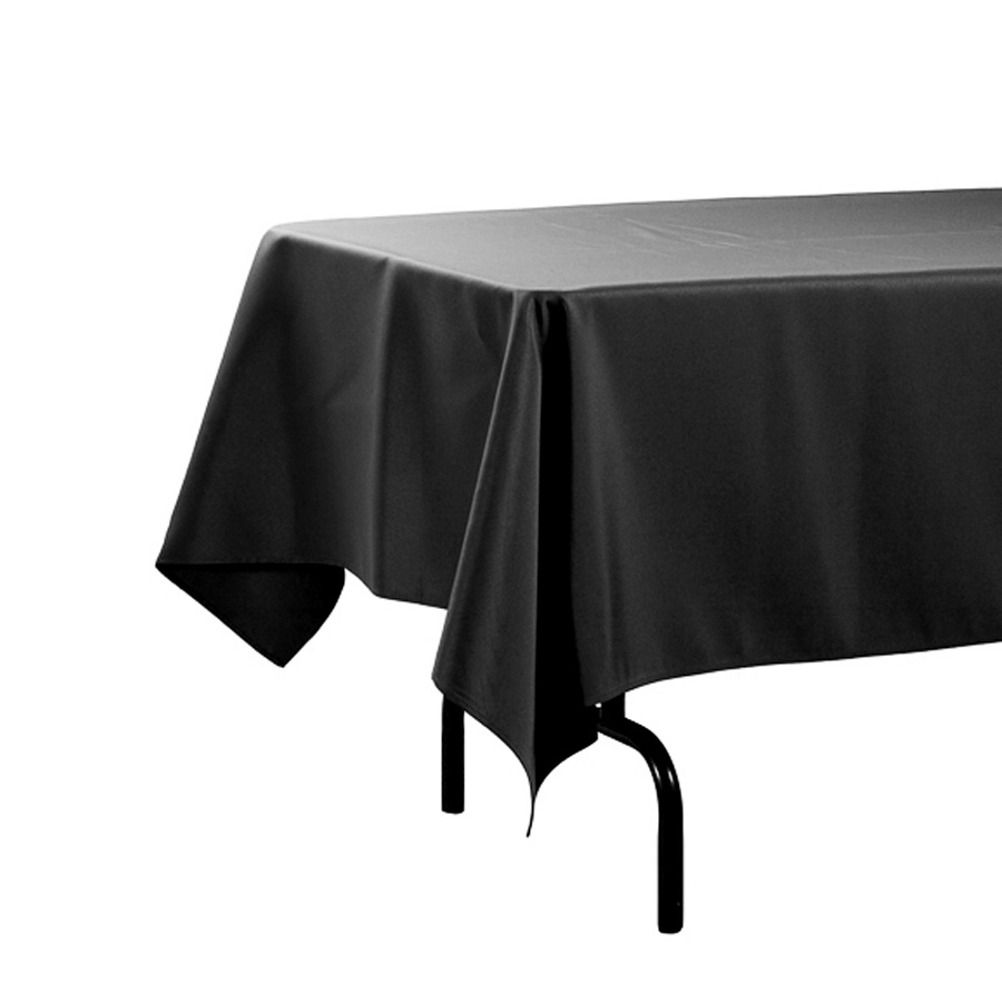 Plastic Rectangle Table Covers - Black  54" x 108"