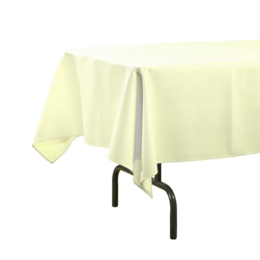 Plastic Rectangle Table Covers - Ivory 54" x 108"