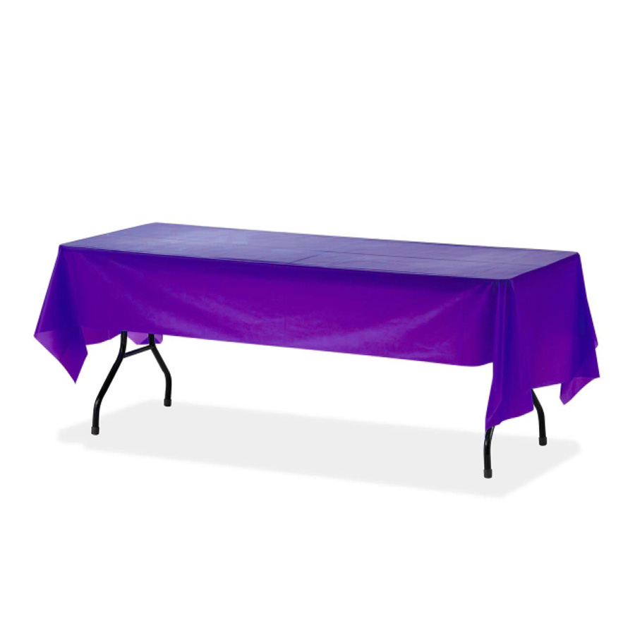 Plastic Rectangle Table Covers - Purple  54" x 108"