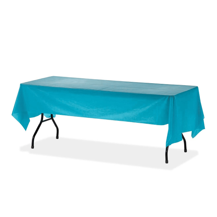 Plastic Rectangle Table Covers - Turquoise  54" x 108"