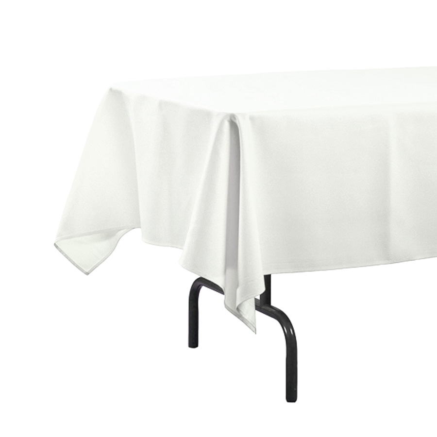 Plastic Rectangle Table Covers - White  54" x 108"