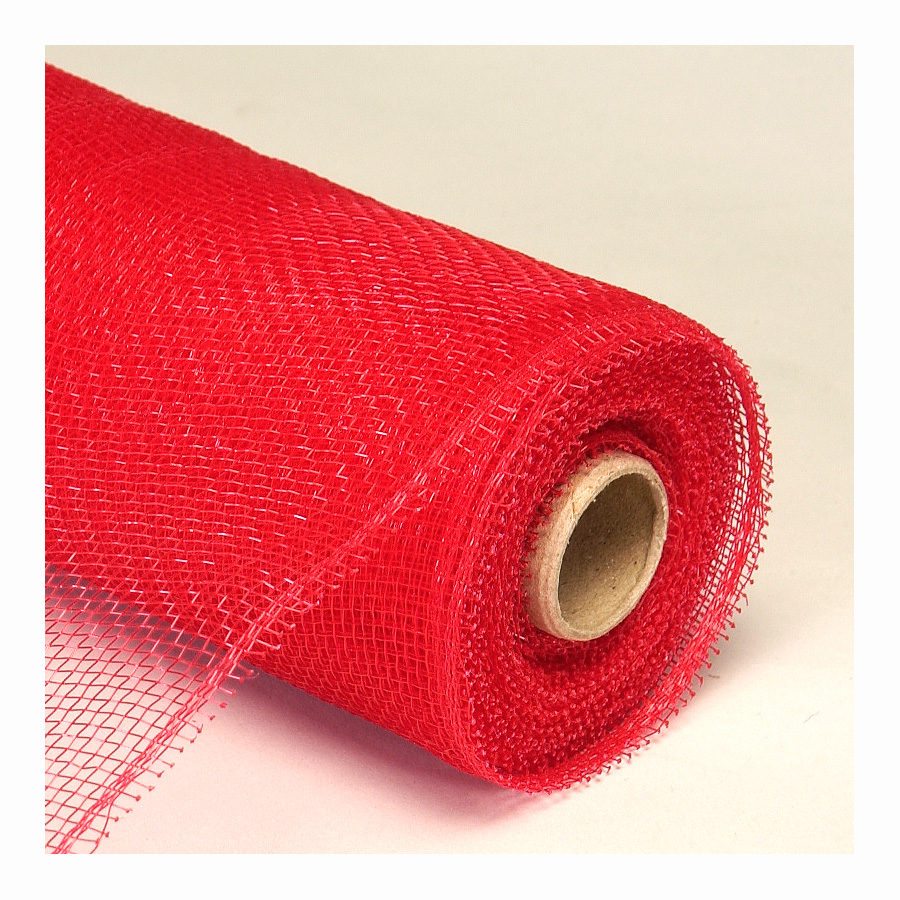 Decorative Poly Mesh Roll - Red
