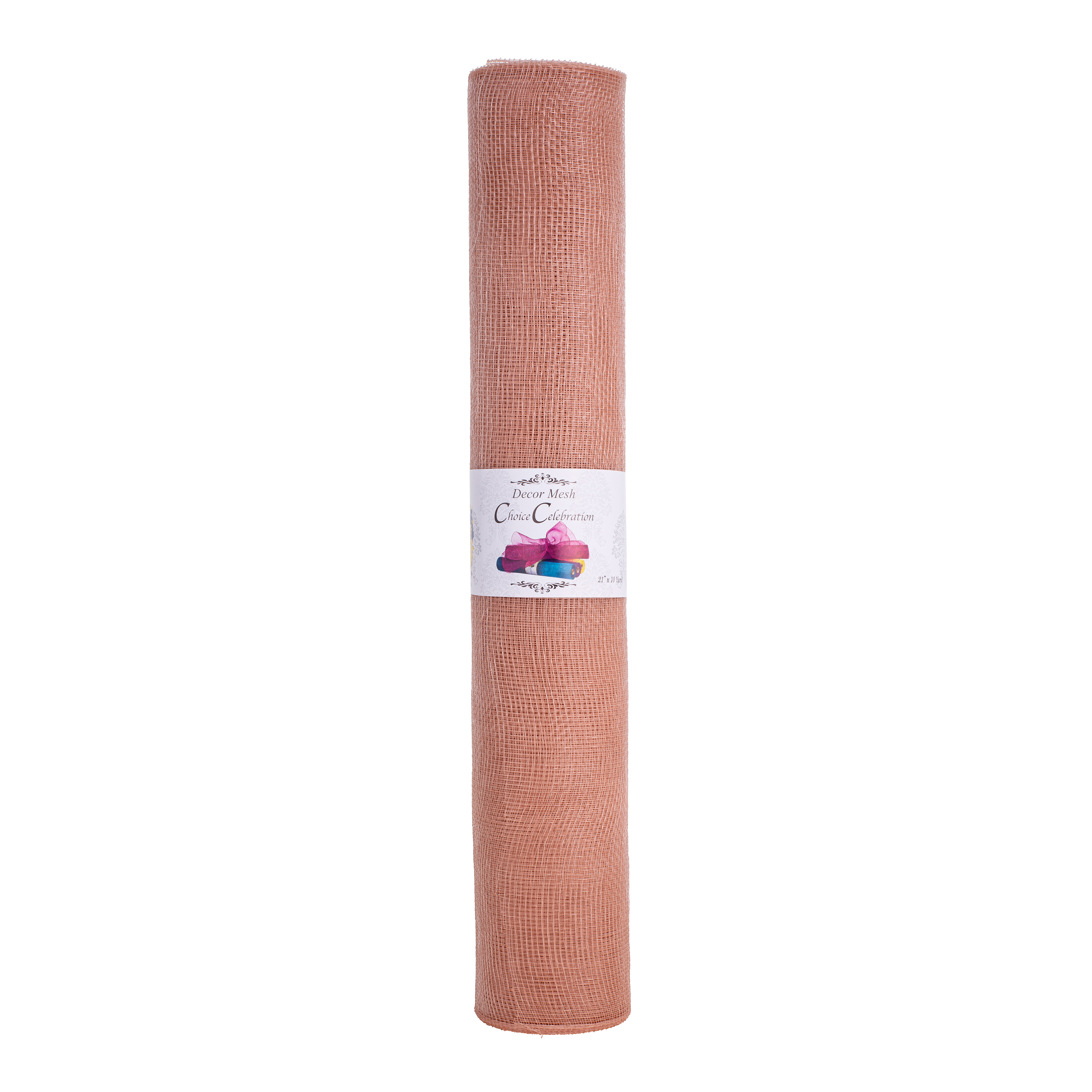 Decorative Poly Mesh Roll - Rose Gold
